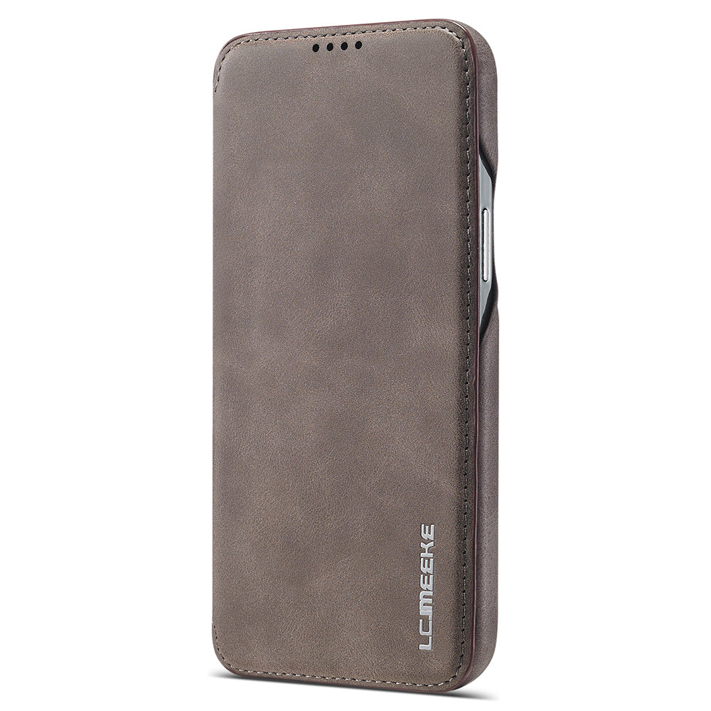 LC.IMEEKE Vintage PU Leather Case Shell with Stand and Card Slot for iPhone 13 Pro 6.1 inch