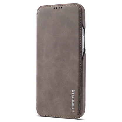 LC.IMEEKE Vintage PU Leather Case Shell with Stand and Card Slot for iPhone 13 Pro 6.1 inch