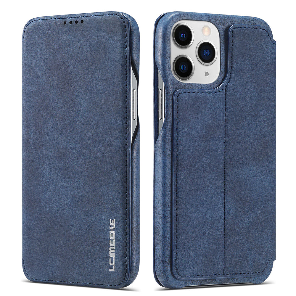 LC.IMEEKE Vintage PU Leather Case Shell with Stand and Card Slot for iPhone 13 Pro 6.1 inch