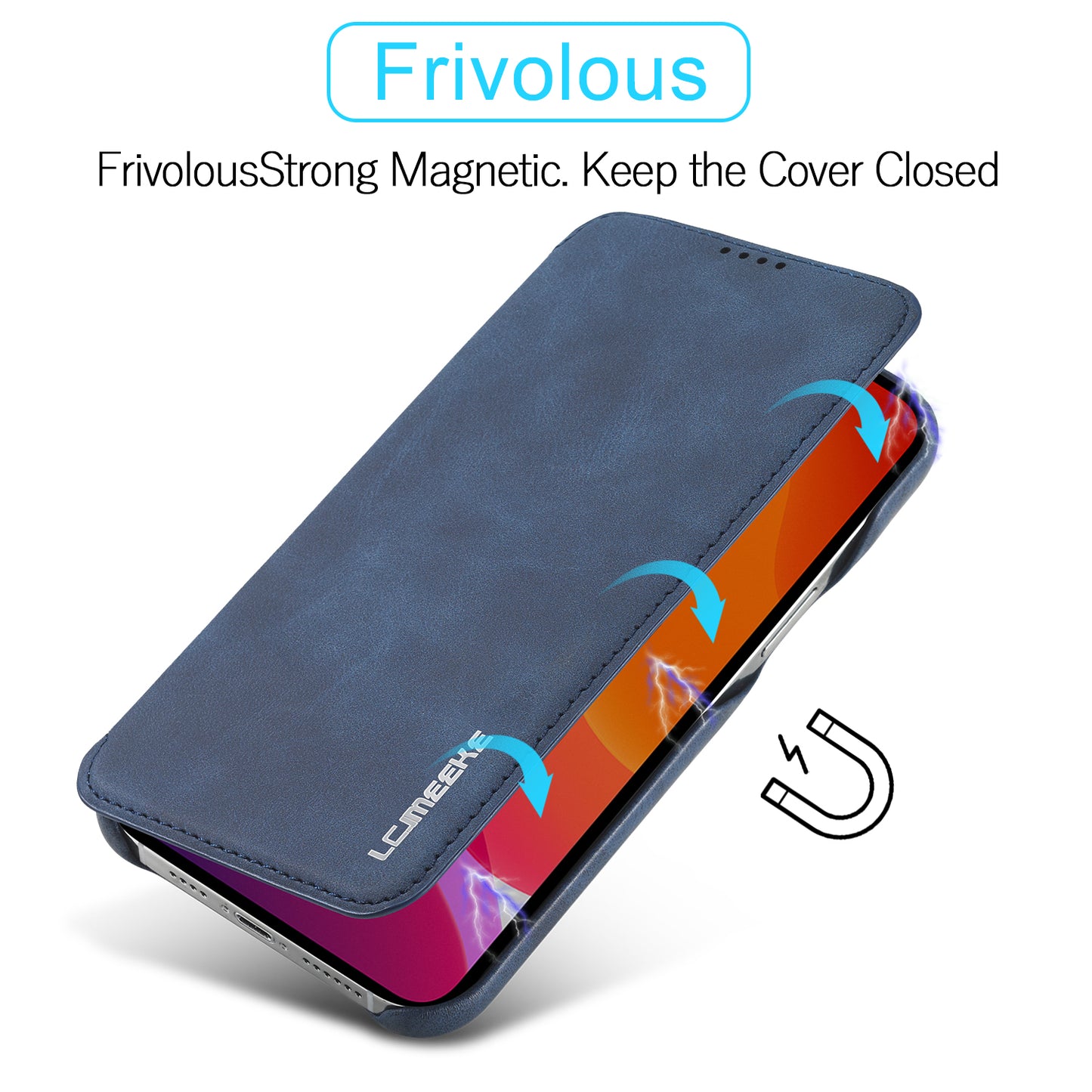 LC.IMEEKE Vintage PU Leather Case Shell with Stand and Card Slot for iPhone 13 Pro 6.1 inch