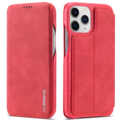 LC.IMEEKE Vintage PU Leather Case Shell with Stand and Card Slot for iPhone 13 Pro 6.1 inch