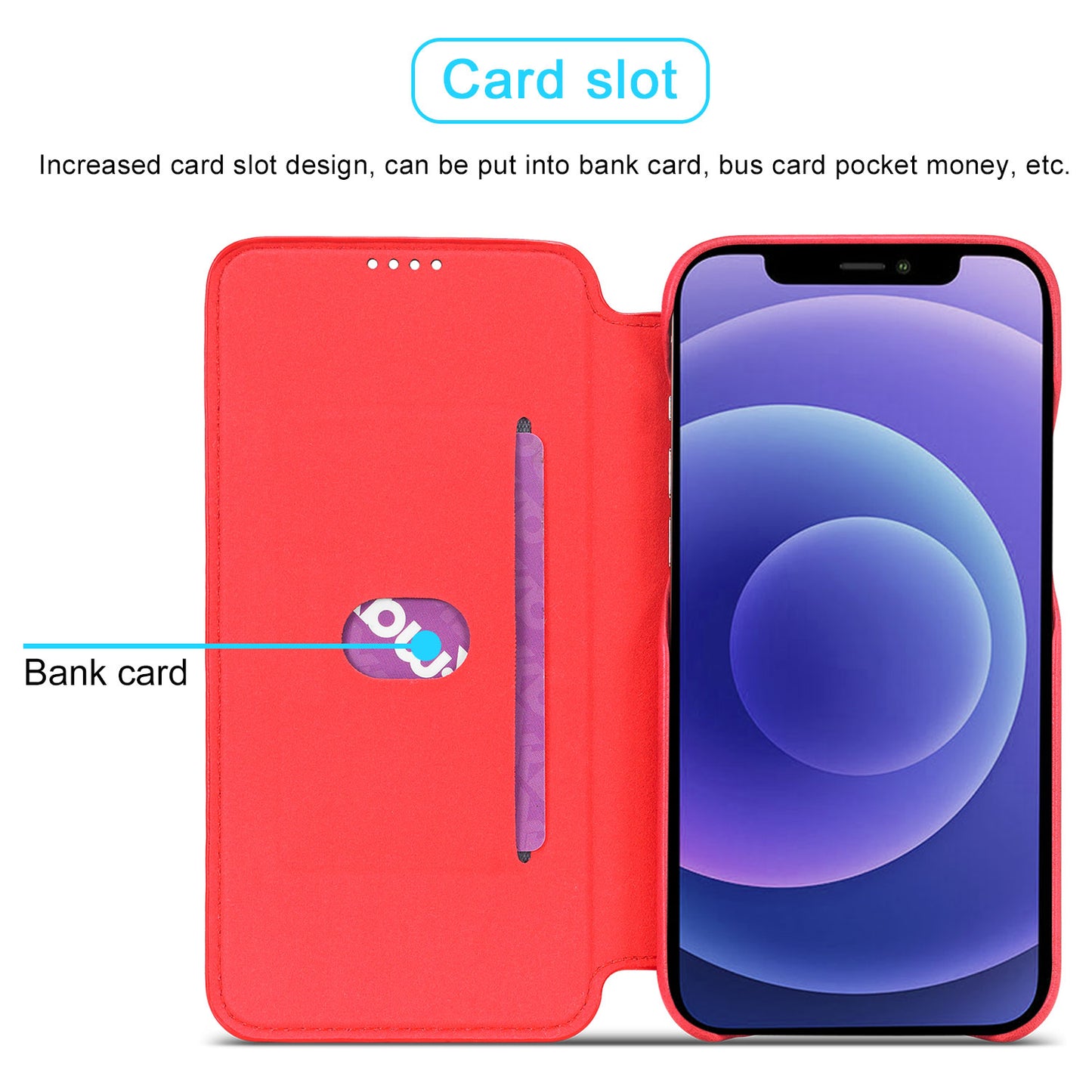 LC.IMEEKE Vintage PU Leather Case Shell with Stand and Card Slot for iPhone 13 Pro 6.1 inch