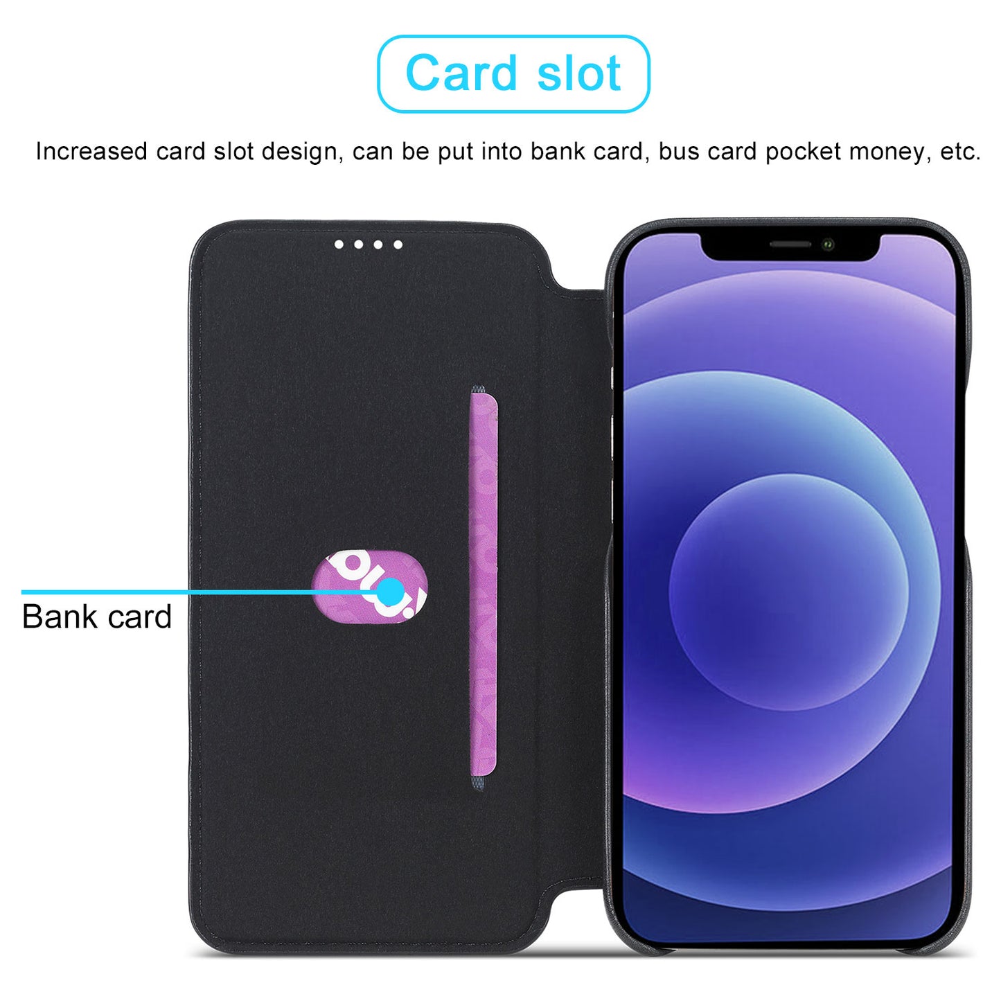 LC.IMEEKE Stand Card Slot Design Auto-absorbed Vintage Style Leather Phone Case Shell for iPhone 13 Pro Max 6.7 inch