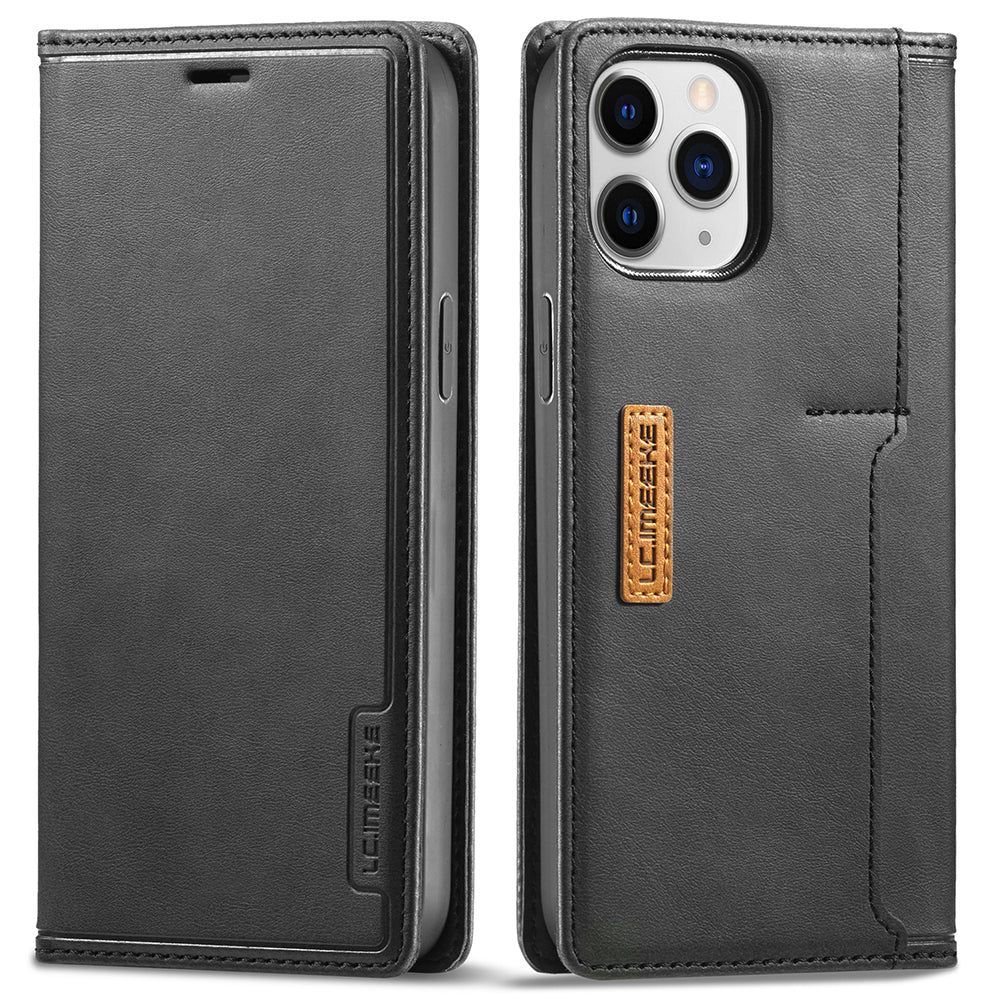 LC.IMEEKE LC-001 Series Full Body Protection Card Slots Auto-absorbed Closure Leather Cell Phone Case for Apple iPhone 13 Pro Max 6.7 inch