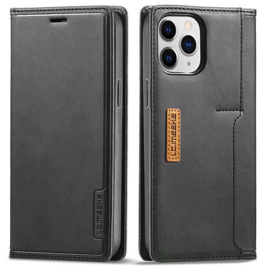 LC.IMEEKE LC-001 Series Full Body Protection Card Slots Auto-absorbed Closure Leather Cell Phone Case for Apple iPhone 13 Pro Max 6.7 inch
