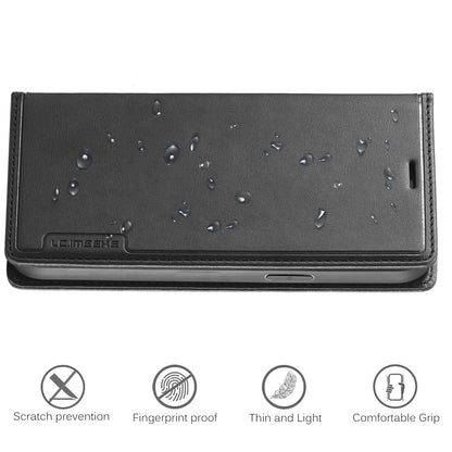 LC.IMEEKE LC-001 Series Full Body Protection Card Slots Auto-absorbed Closure Leather Cell Phone Case for Apple iPhone 13 Pro Max 6.7 inch