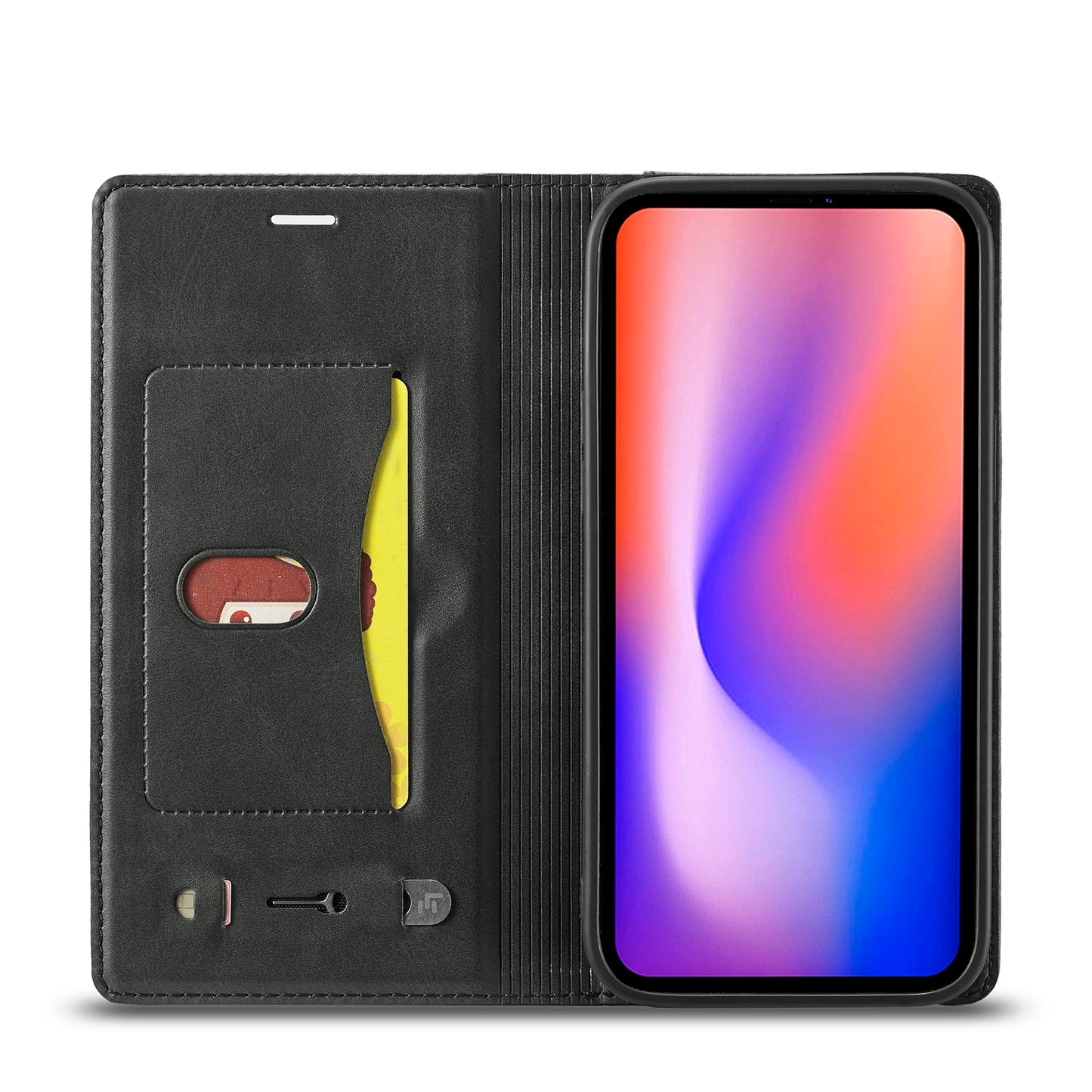 LC.IMEEKE LC-001 Series Full Body Protection Card Slots Auto-absorbed Closure Leather Cell Phone Case for Apple iPhone 13 Pro Max 6.7 inch
