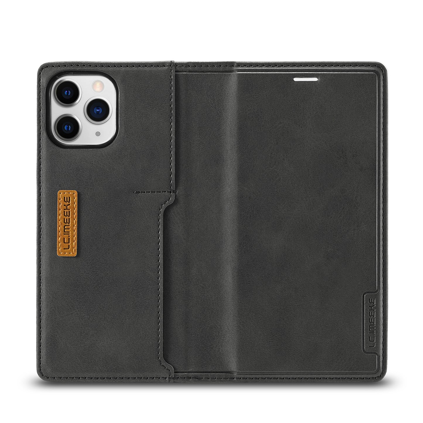 LC.IMEEKE LC-001 Series Full Body Protection Card Slots Auto-absorbed Closure Leather Cell Phone Case for Apple iPhone 13 Pro Max 6.7 inch