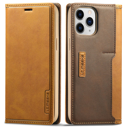 LC.IMEEKE LC-001 Series Full Body Protection Card Slots Auto-absorbed Closure Leather Cell Phone Case for Apple iPhone 13 Pro Max 6.7 inch