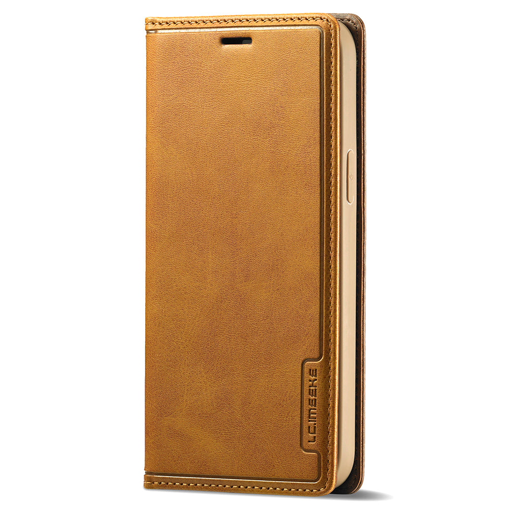 LC.IMEEKE LC-001 Series Full Body Protection Card Slots Auto-absorbed Closure Leather Cell Phone Case for Apple iPhone 13 Pro Max 6.7 inch