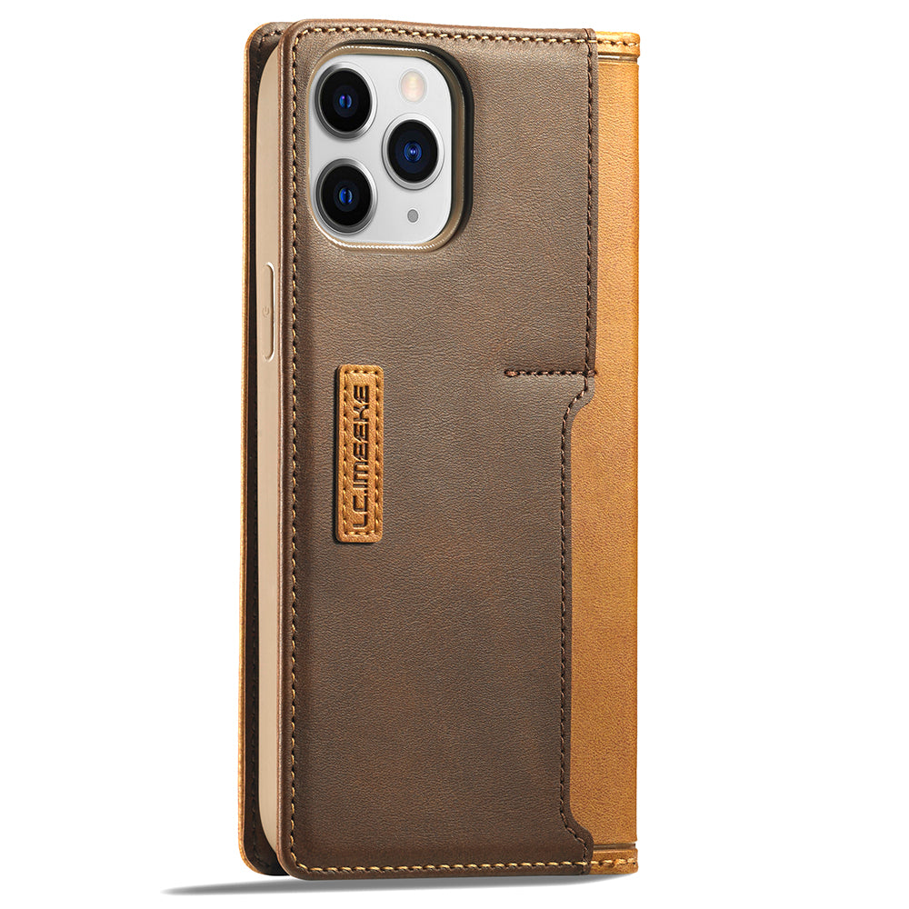LC.IMEEKE LC-001 Series Full Body Protection Card Slots Auto-absorbed Closure Leather Cell Phone Case for Apple iPhone 13 Pro Max 6.7 inch