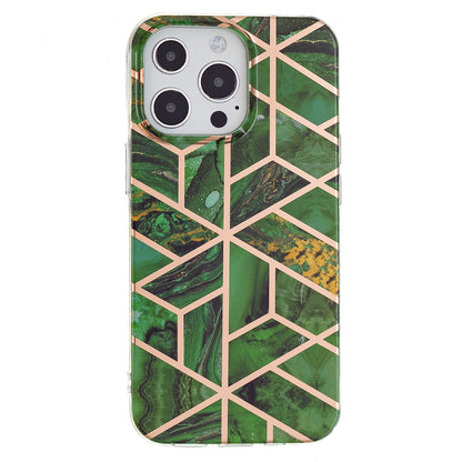 Marble Pattern Electroplating IMD TPU Case Anti Scratch Phone Shell for iPhone 13 Pro 6.1 inch
