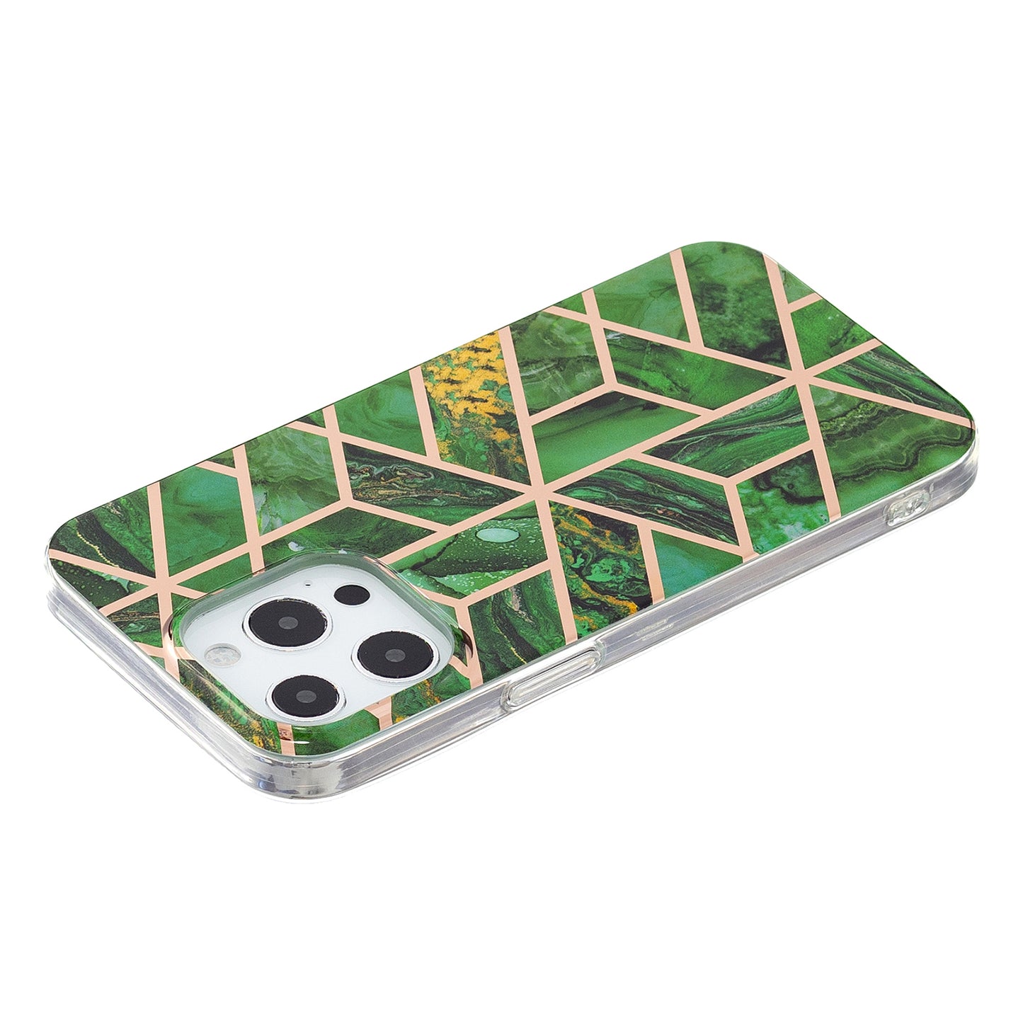 Marble Pattern Electroplating IMD TPU Case Anti Scratch Phone Shell for iPhone 13 Pro 6.1 inch