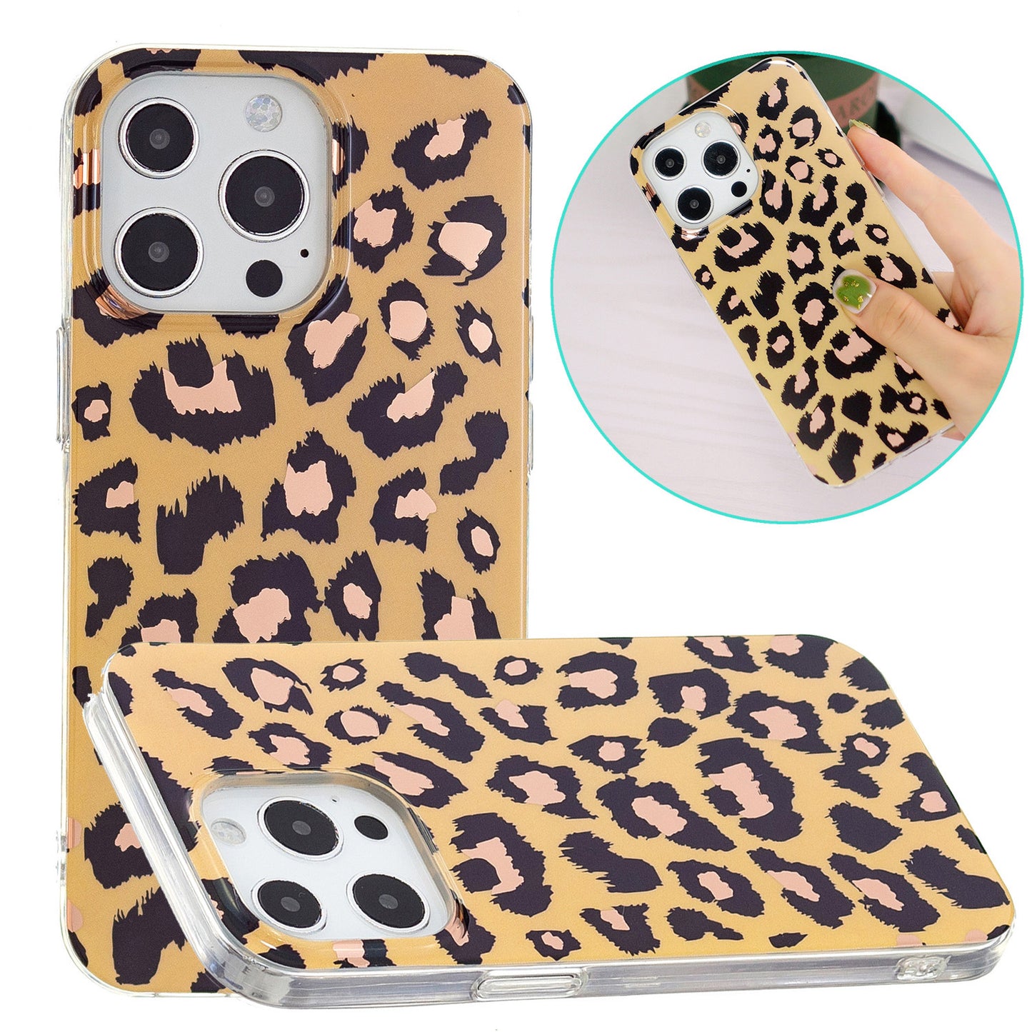 Marble Pattern Electroplating IMD TPU Case Anti Scratch Phone Shell for iPhone 13 Pro 6.1 inch