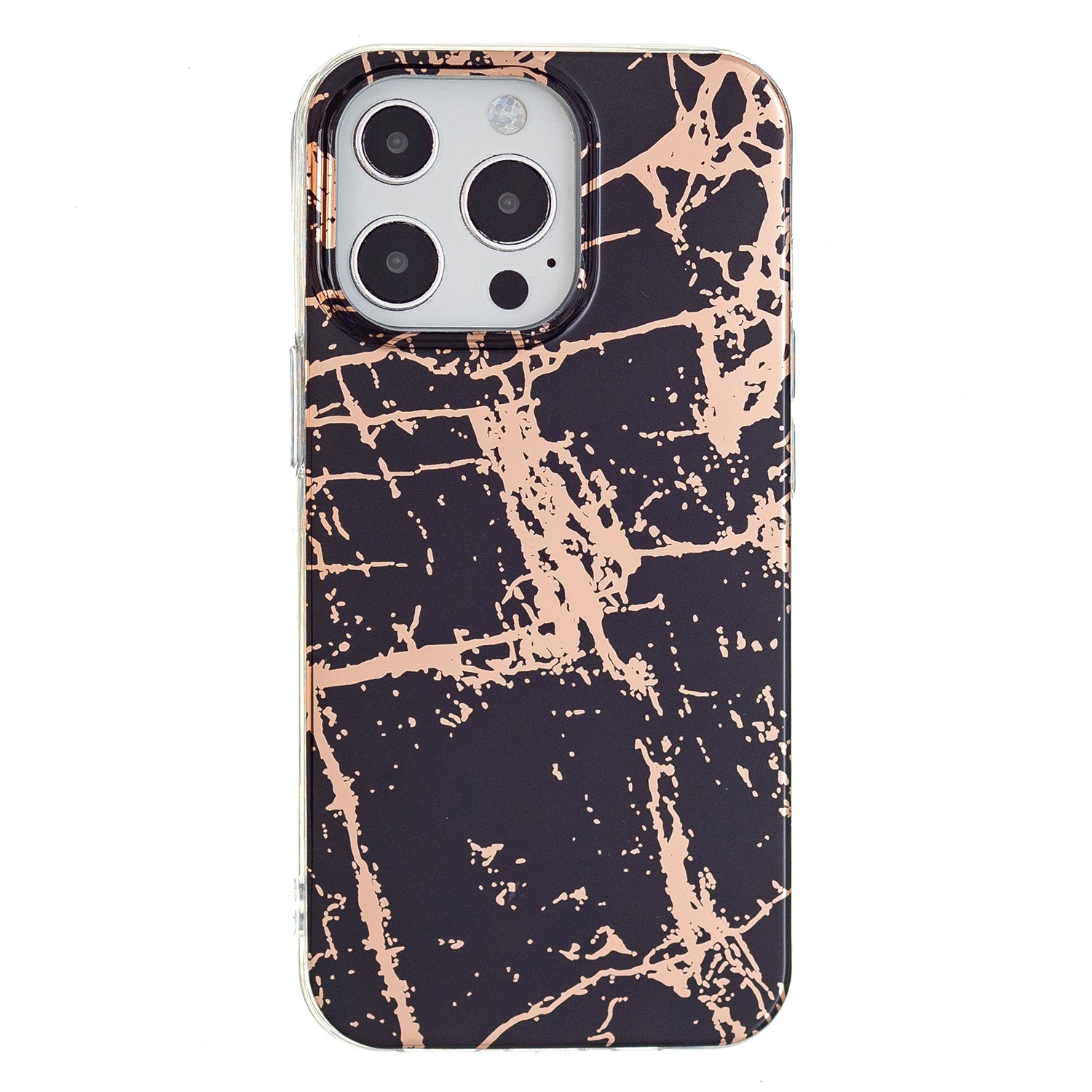 Marble Pattern Electroplating IMD TPU Case Anti Scratch Phone Shell for iPhone 13 Pro 6.1 inch