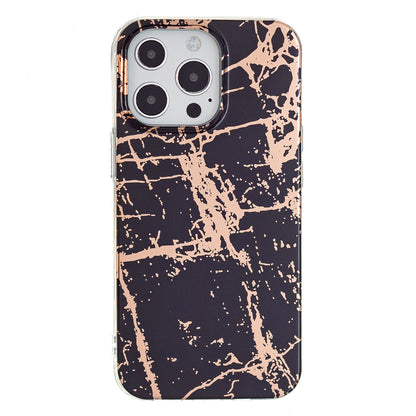 Marble Pattern Electroplating IMD TPU Case Anti Scratch Phone Shell for iPhone 13 Pro 6.1 inch