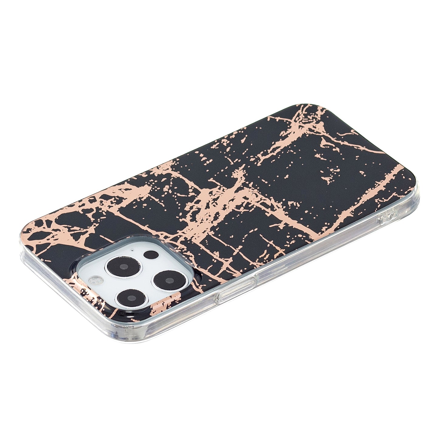 Marble Pattern Electroplating IMD TPU Case Anti Scratch Phone Shell for iPhone 13 Pro 6.1 inch