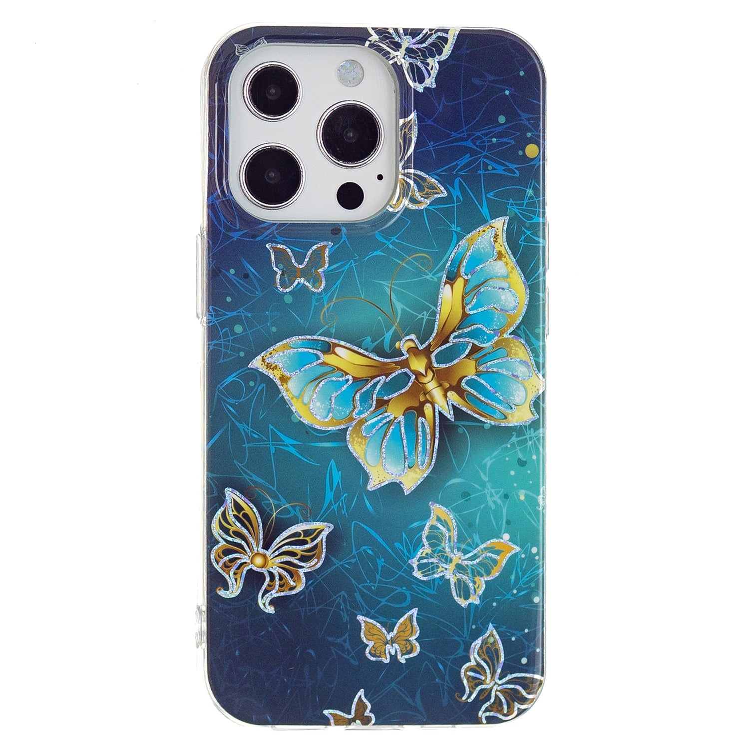 Marble Pattern Electroplating IMD TPU Case Anti Scratch Phone Shell for iPhone 13 Pro 6.1 inch
