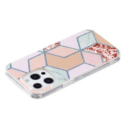 Marble Pattern Electroplating IMD TPU Case Anti Scratch Phone Shell for iPhone 13 Pro 6.1 inch