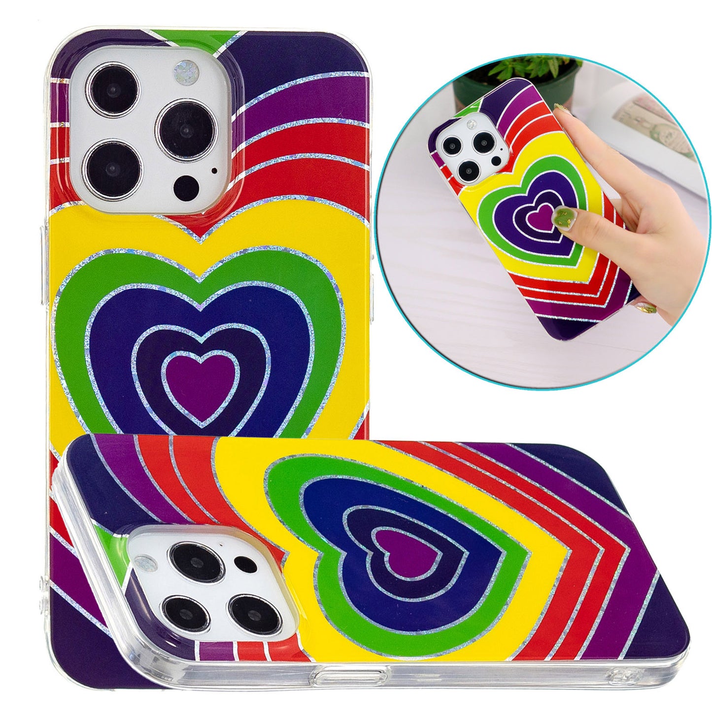 Marble Pattern Electroplating IMD TPU Case Anti Scratch Phone Shell for iPhone 13 Pro 6.1 inch