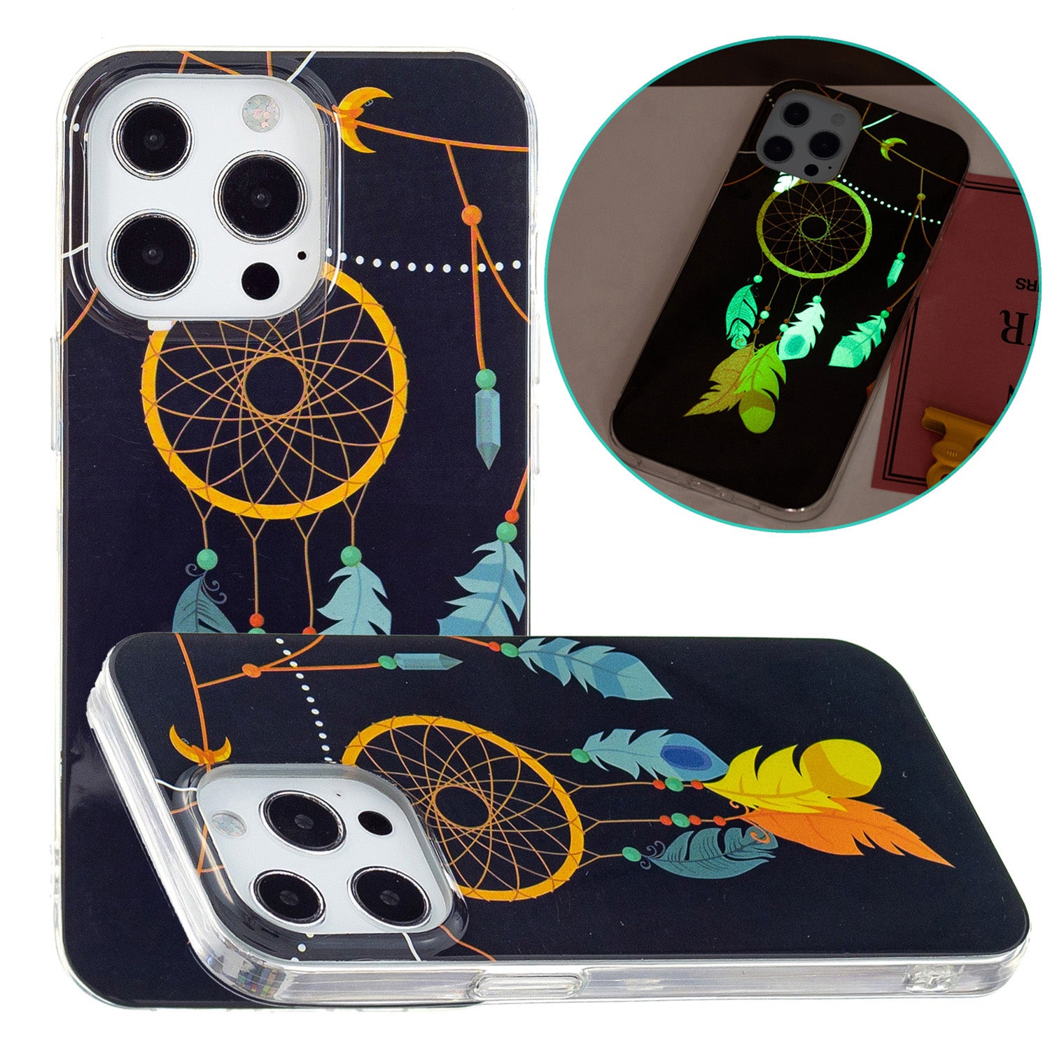 Glow in The Dark Luminous Soft TPU Thin Cover Shockproof Protective Phone Cases for Apple iPhone 13 Pro 6.1 inch