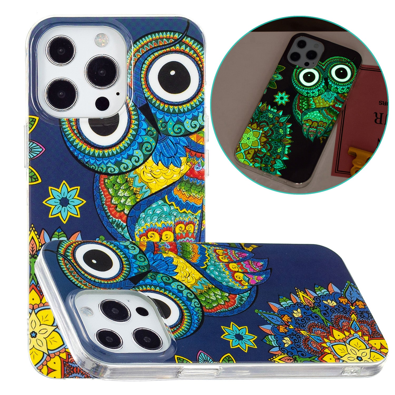 Glow in The Dark Luminous Soft TPU Thin Cover Shockproof Protective Phone Cases for Apple iPhone 13 Pro 6.1 inch
