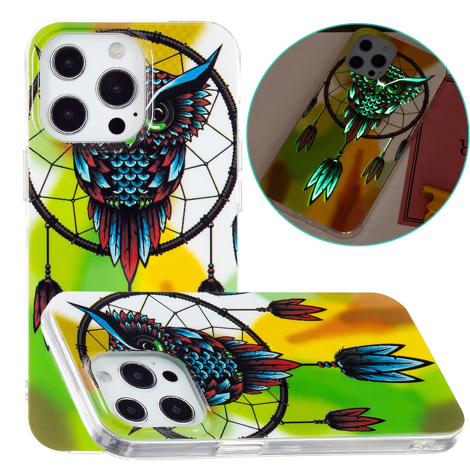 Glow in The Dark Luminous Soft TPU Thin Cover Shockproof Protective Phone Cases for Apple iPhone 13 Pro 6.1 inch
