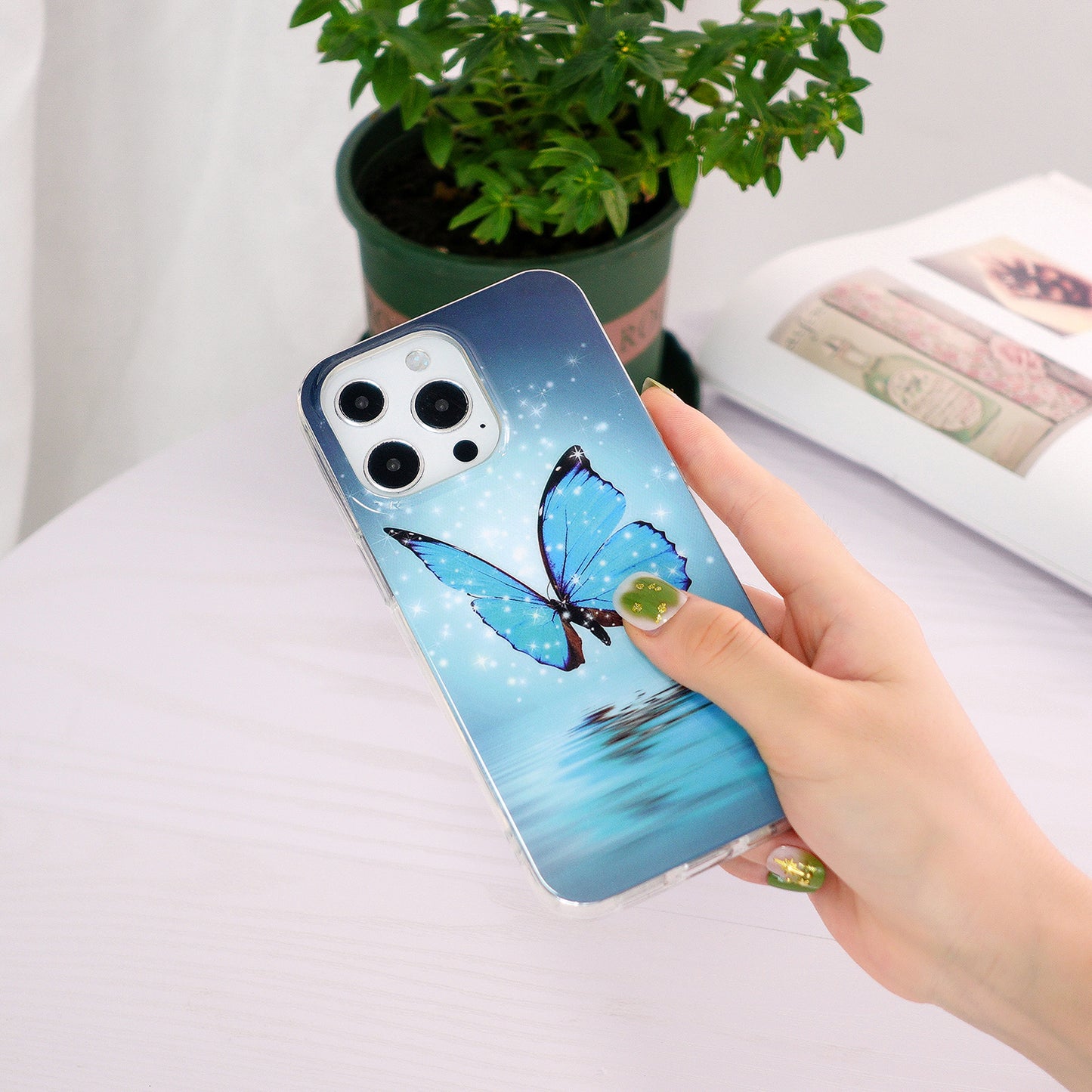 Glow in The Dark Luminous Soft TPU Thin Cover Shockproof Protective Phone Cases for Apple iPhone 13 Pro 6.1 inch