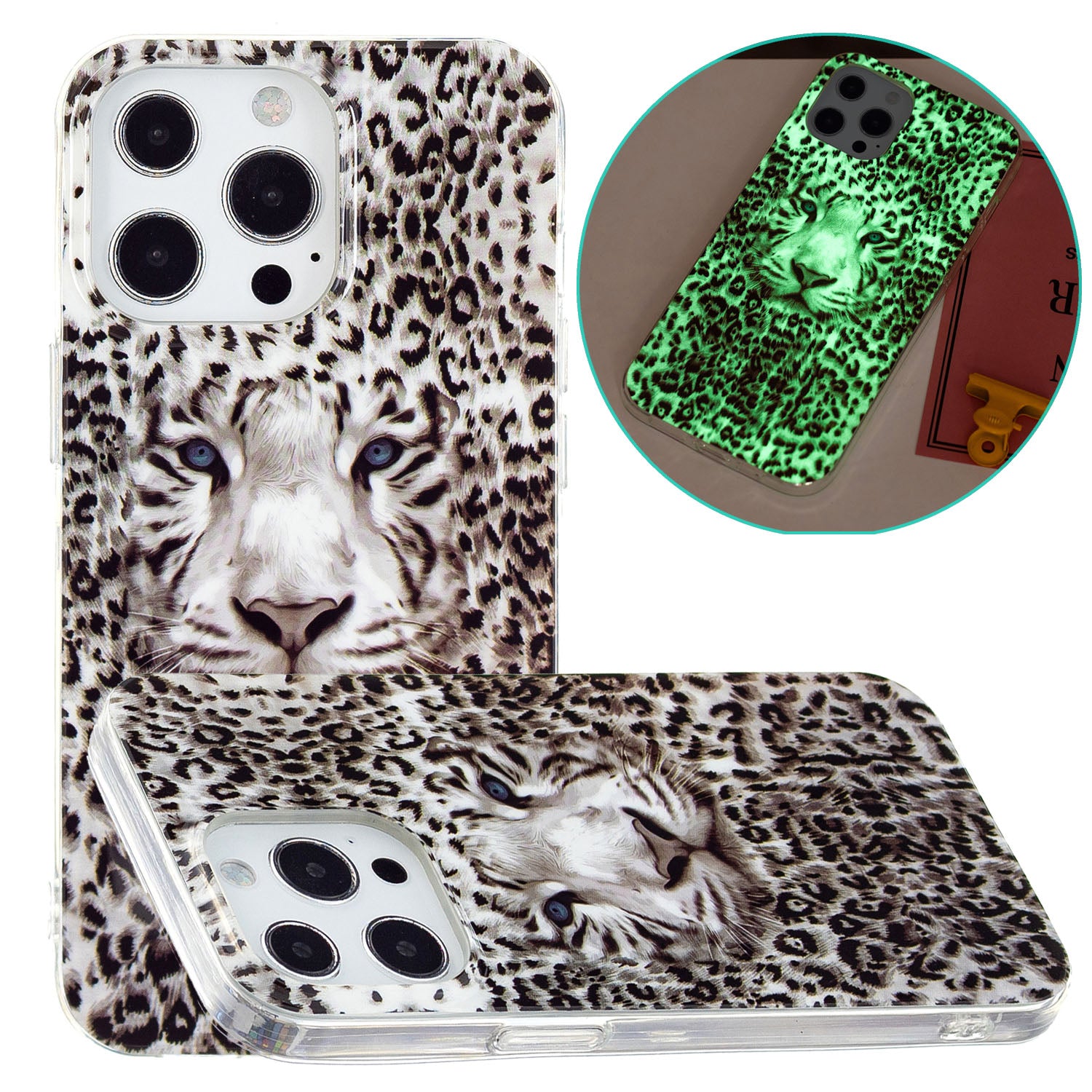 Glow in The Dark Luminous Soft TPU Thin Cover Shockproof Protective Phone Cases for Apple iPhone 13 Pro 6.1 inch