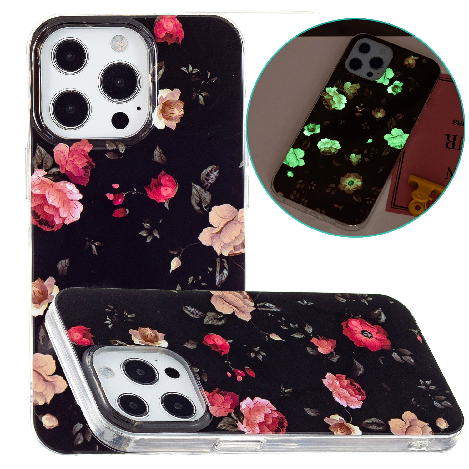Glow in The Dark Luminous Soft TPU Thin Cover Shockproof Protective Phone Cases for Apple iPhone 13 Pro 6.1 inch