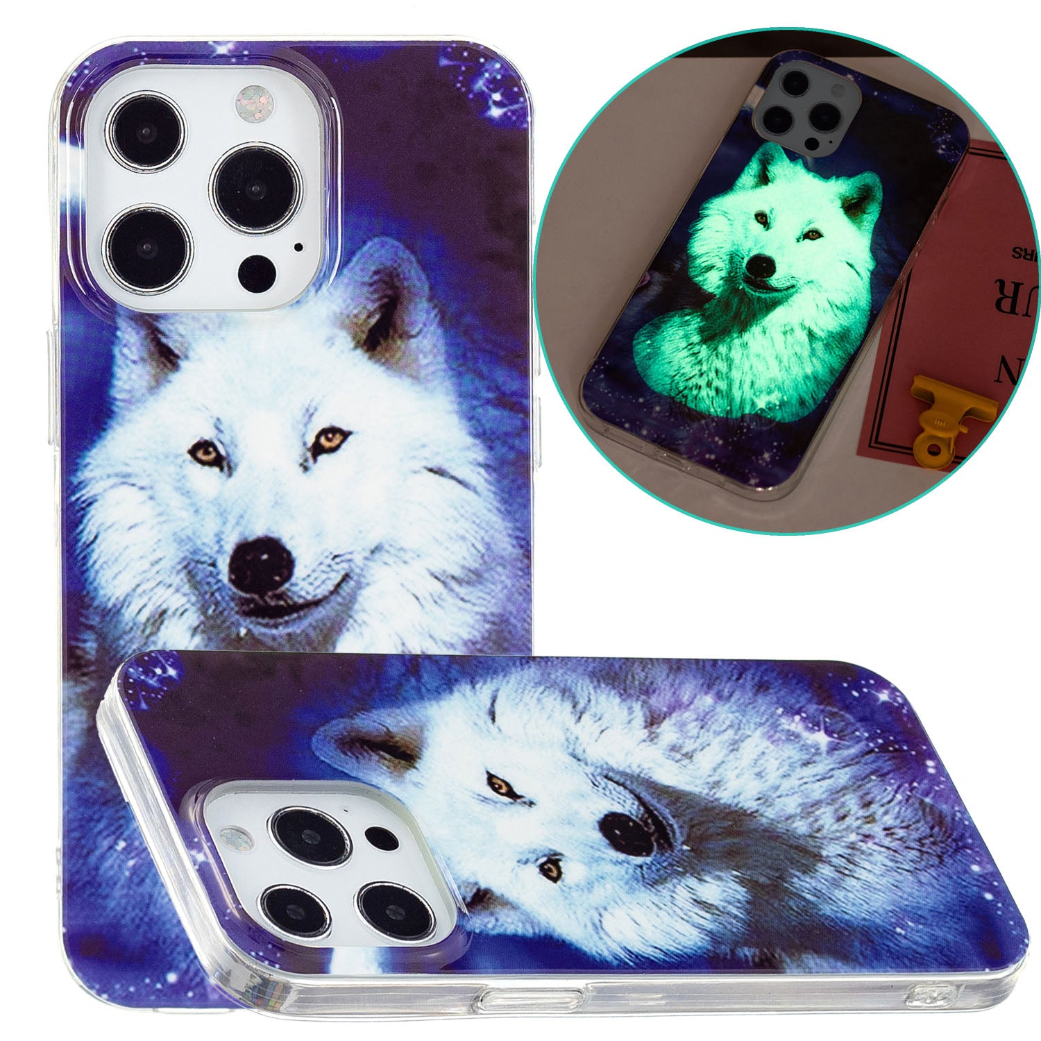 Glow in The Dark Luminous Soft TPU Thin Cover Shockproof Protective Phone Cases for Apple iPhone 13 Pro 6.1 inch
