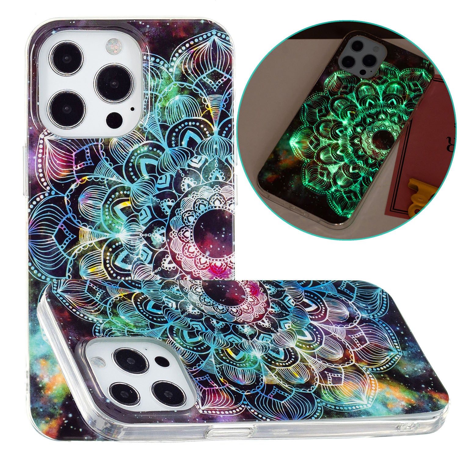 Glow in The Dark Luminous Soft TPU Thin Cover Shockproof Protective Phone Cases for Apple iPhone 13 Pro 6.1 inch
