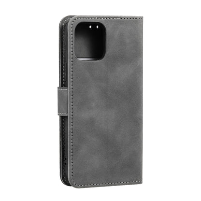 PU Leather Wallet Phone Case Rivet Decor Cover Stand Case Cover for iPhone 13 Pro 6.1 inch