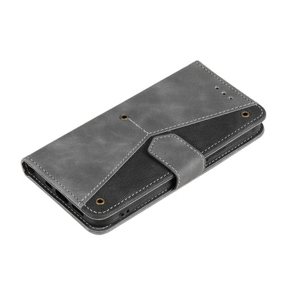 PU Leather Wallet Phone Case Rivet Decor Cover Stand Case Cover for iPhone 13 Pro 6.1 inch