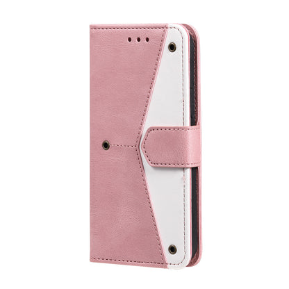 PU Leather Wallet Phone Case Rivet Decor Cover Stand Case Cover for iPhone 13 Pro 6.1 inch