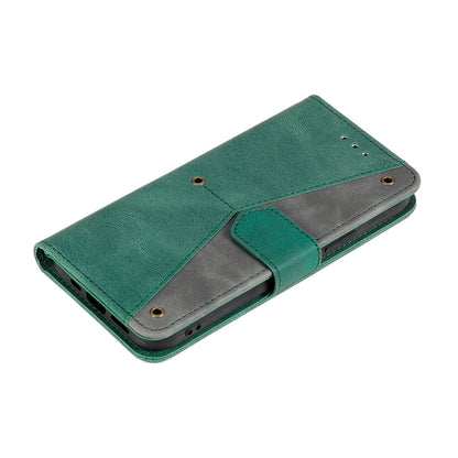 PU Leather Wallet Phone Case Rivet Decor Cover Stand Case Cover for iPhone 13 Pro 6.1 inch