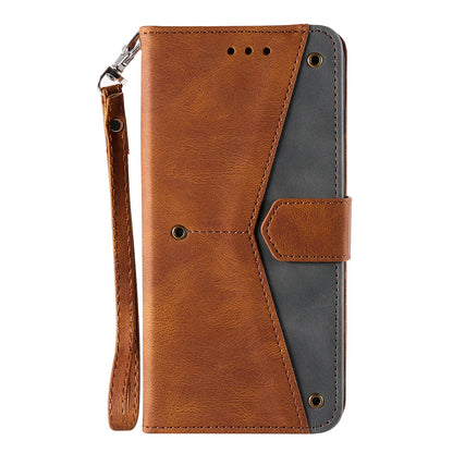 PU Leather Wallet Phone Case Rivet Decor Cover Stand Case Cover for 	iPhone 13 Pro Max 6.7 inch
