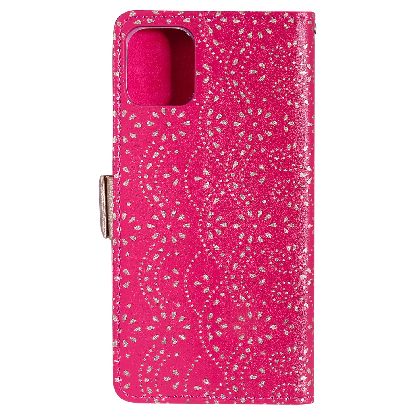 Anti-scratch Zipper Design Lace Flower Leather Case Cover with Wallet for iPhone 13 Pro 6.1 inch