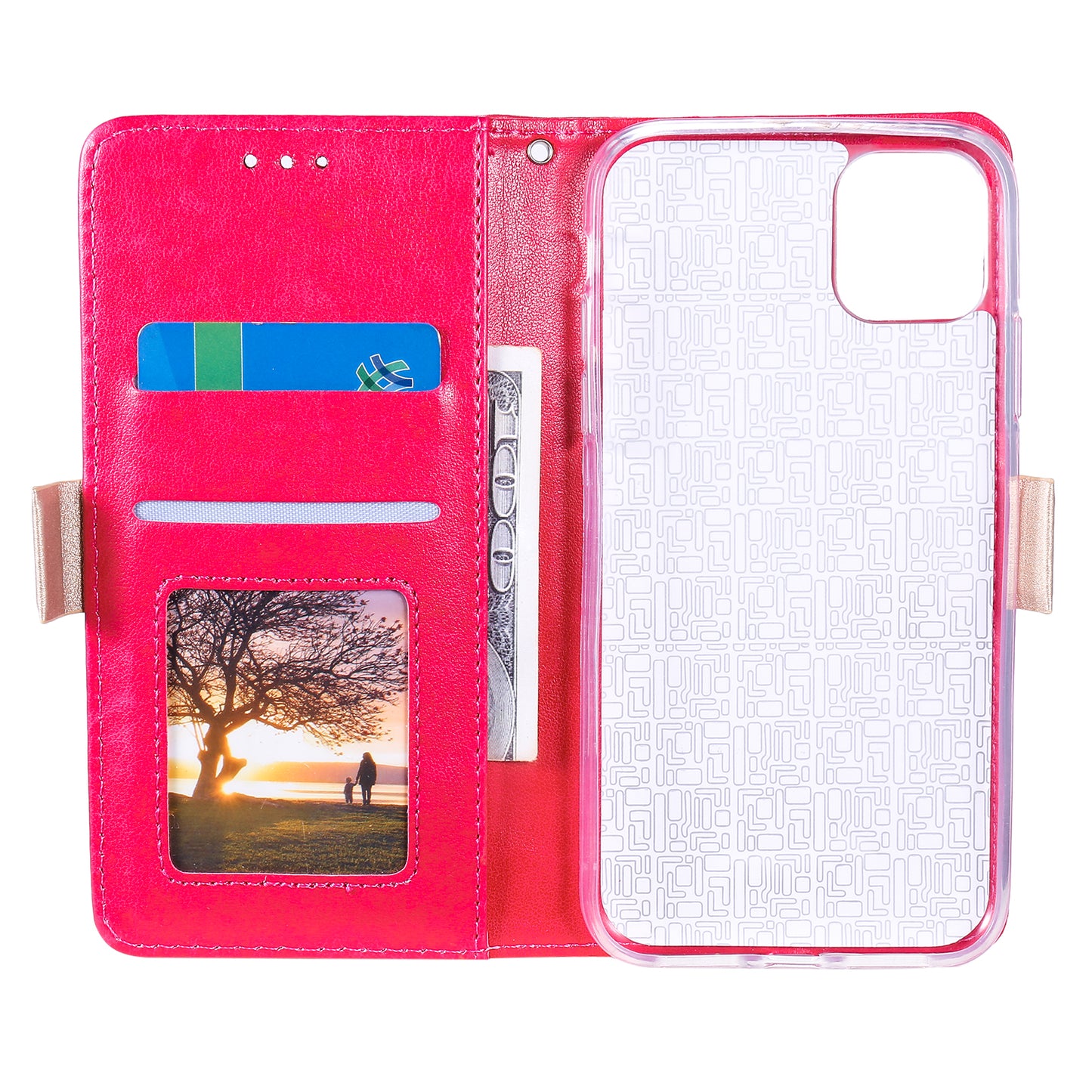 Anti-scratch Zipper Design Lace Flower Leather Case Cover with Wallet for iPhone 13 Pro 6.1 inch