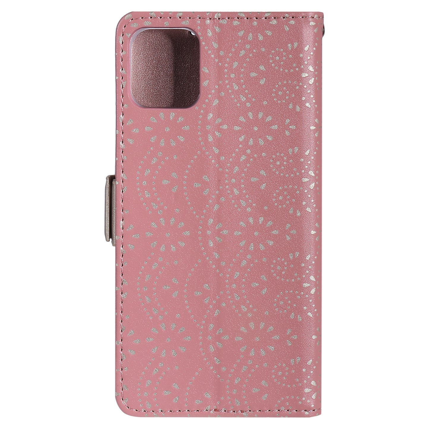 Anti-scratch Zipper Design Lace Flower Leather Case Cover with Wallet for iPhone 13 Pro 6.1 inch