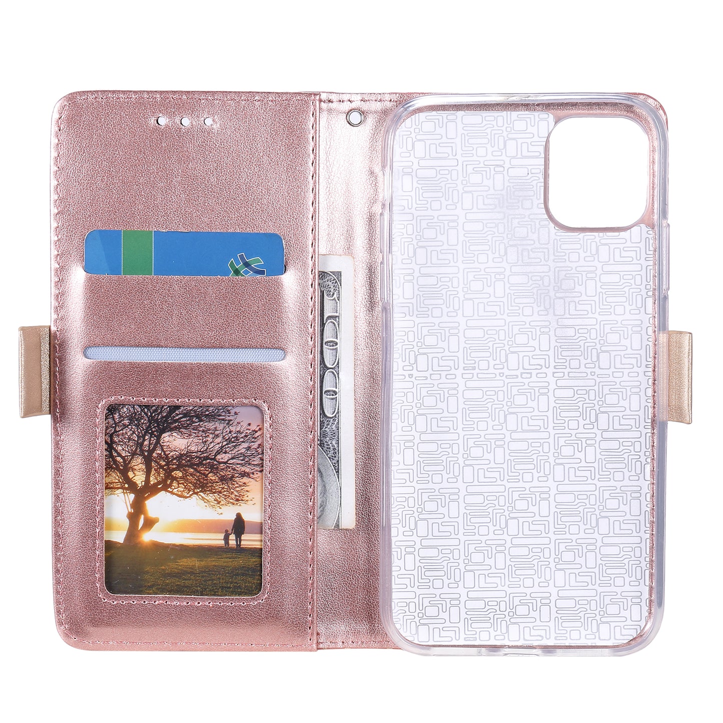 Anti-scratch Zipper Design Lace Flower Leather Case Cover with Wallet for iPhone 13 Pro 6.1 inch