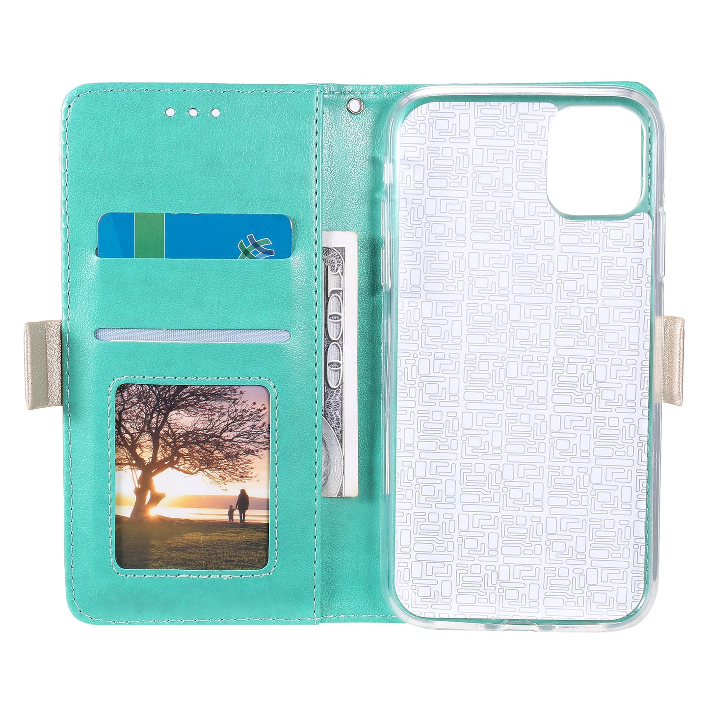 Anti-scratch Zipper Design Lace Flower Leather Case Cover with Wallet for iPhone 13 Pro 6.1 inch