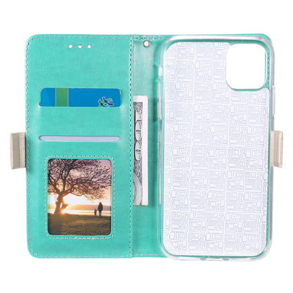Anti-scratch Zipper Design Lace Flower Leather Case Cover with Wallet for iPhone 13 Pro 6.1 inch
