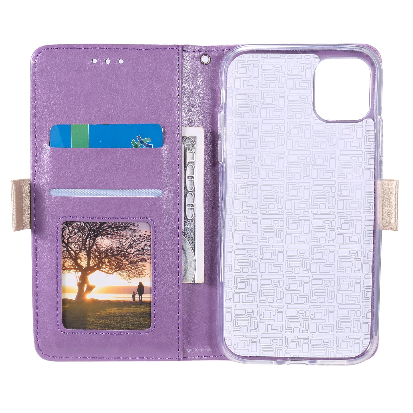 Anti-scratch Zipper Design Lace Flower Leather Case Cover with Wallet for iPhone 13 Pro 6.1 inch