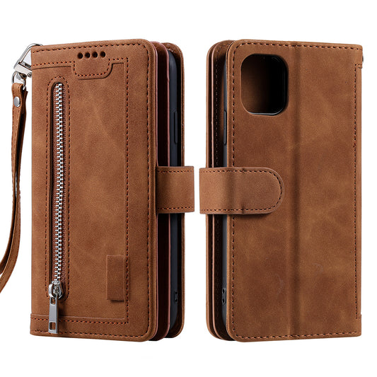 9 Card Slots Wallet Design Full Protection Phone Stand Case Cover for iPhone 13 Pro Max 6.7 inch