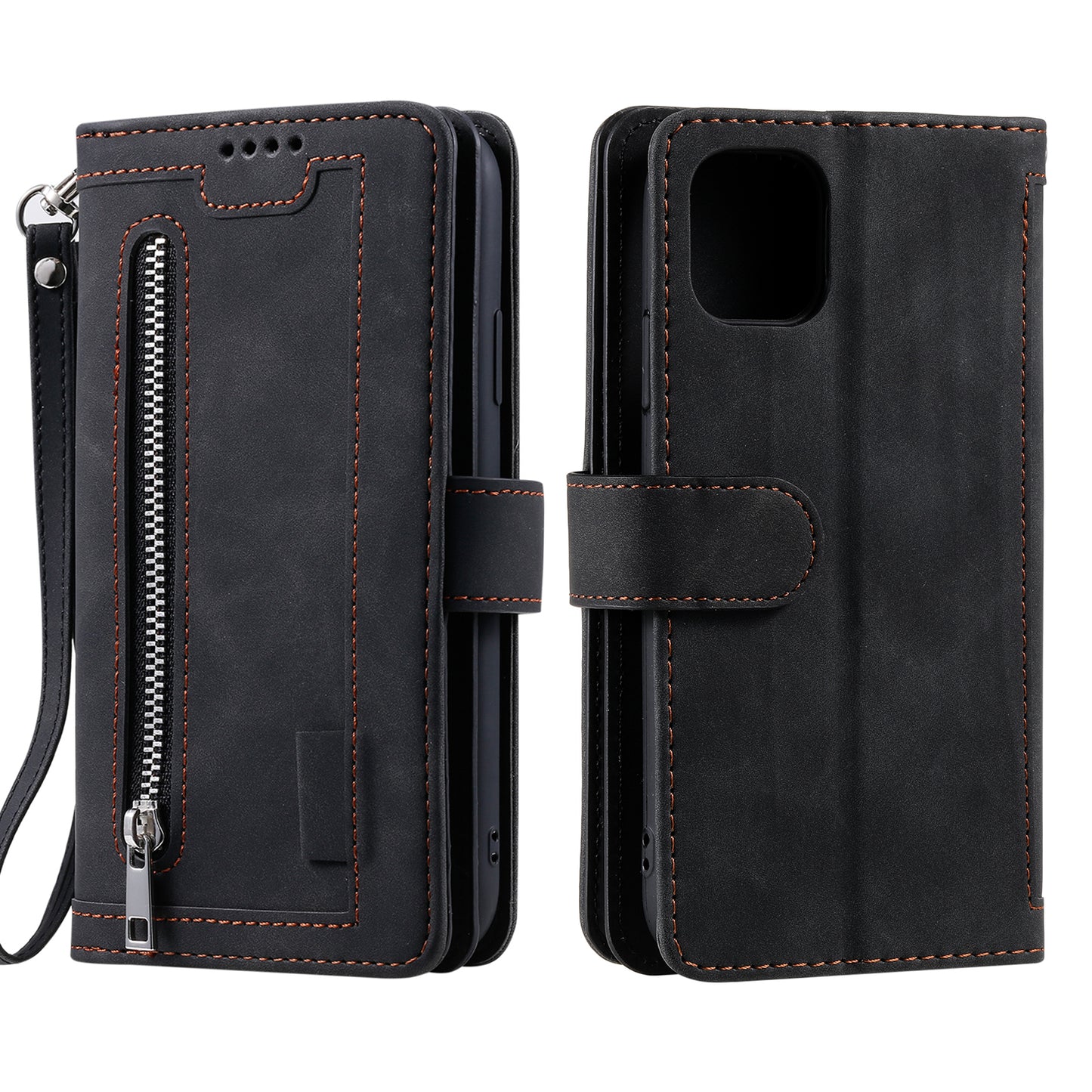 9 Card Slots Wallet Design Full Protection Phone Stand Case Cover for iPhone 13 Pro Max 6.7 inch