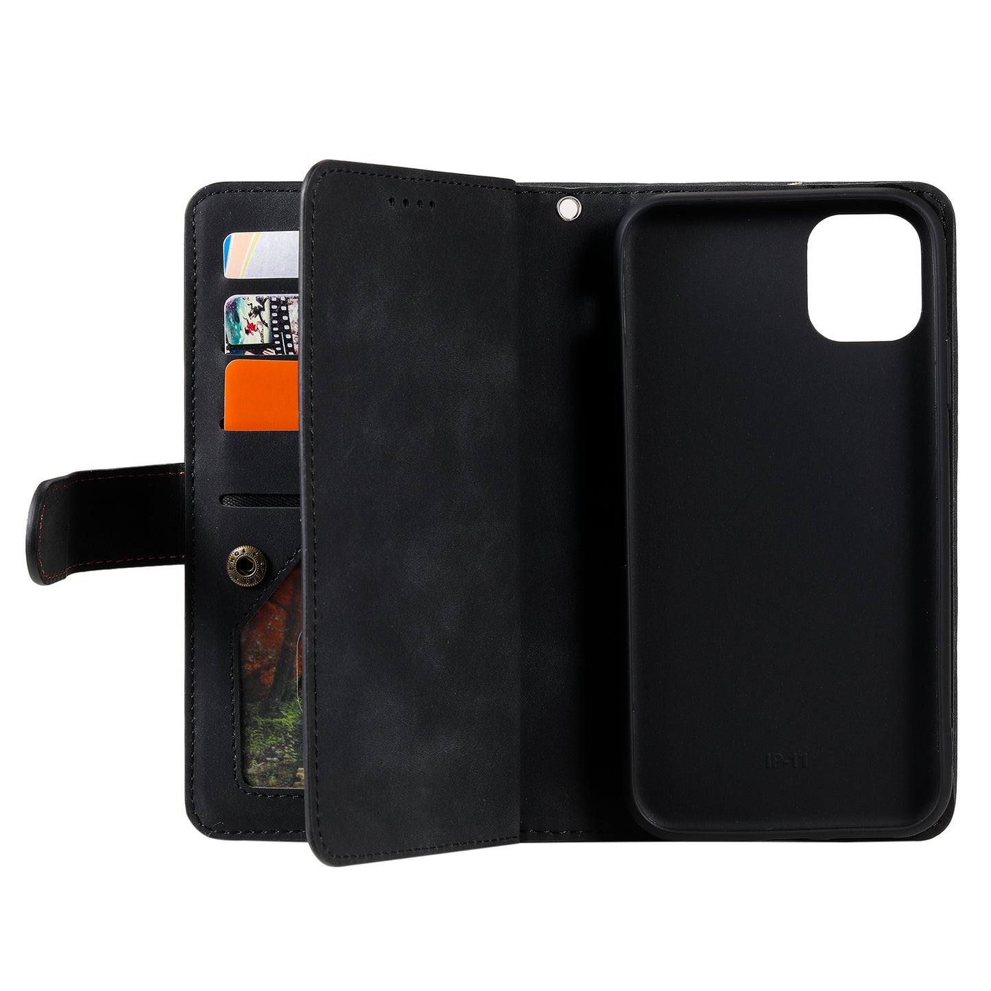 9 Card Slots Wallet Design Full Protection Phone Stand Case Cover for iPhone 13 Pro Max 6.7 inch