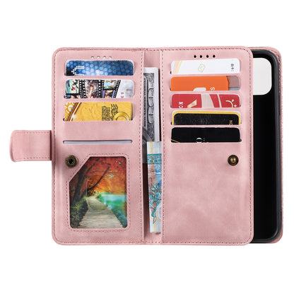 9 Card Slots Wallet Design Full Protection Phone Stand Case Cover for iPhone 13 Pro Max 6.7 inch