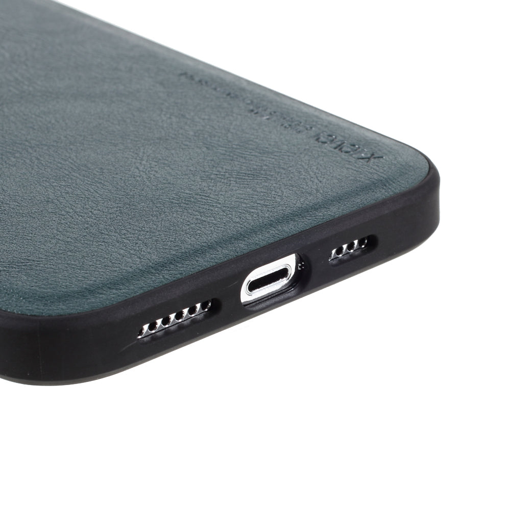 X-LEVEL Vintage Style Shockproof PU Leather Back Soft TPU Edges Protective Case for iPhone 13 Pro Max 6.7 inch