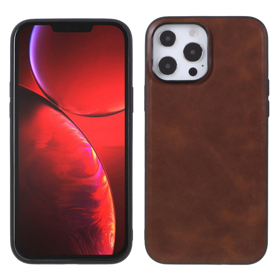 X-LEVEL Vintage Style Shockproof PU Leather Back Soft TPU Edges Protective Case for iPhone 13 Pro Max 6.7 inch
